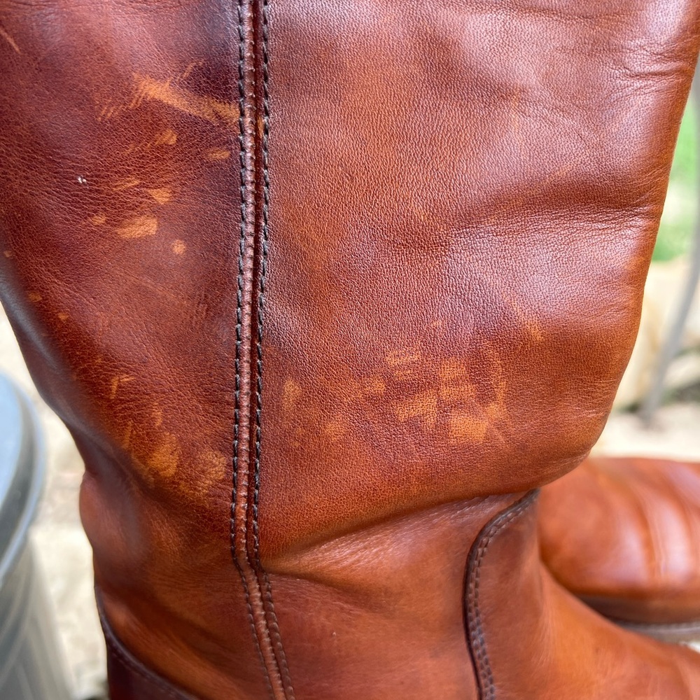 Frye Women Tall Riding Boots Brown Leather Size 8.5 - Picture 9 of 11